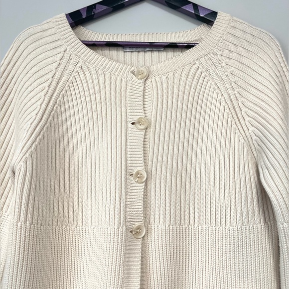 Bianca Nygard 3/4 Length Sleeves Cream Sweater Size Large - Picture 3 of 7